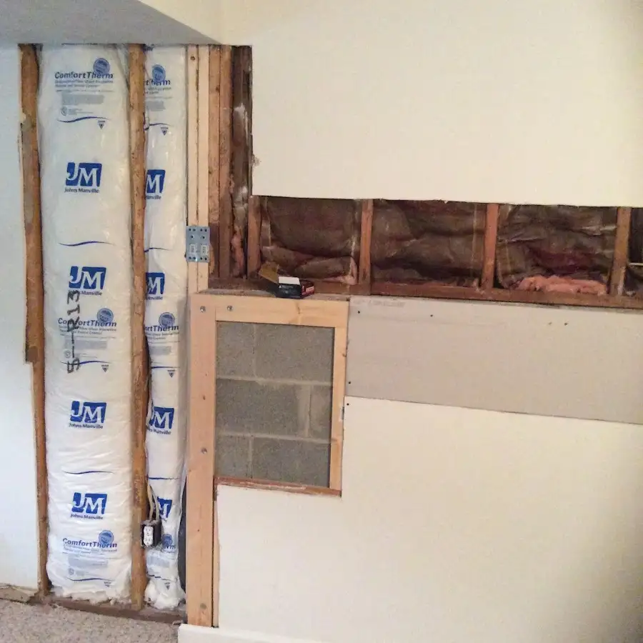 Wall insulation replacement during Contents Cleaning & Restoration in Arlington